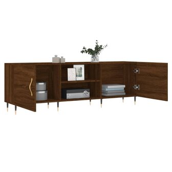 Tv-meubel 150x30x50 cm bewerkt hout bruin eikenkleur 4