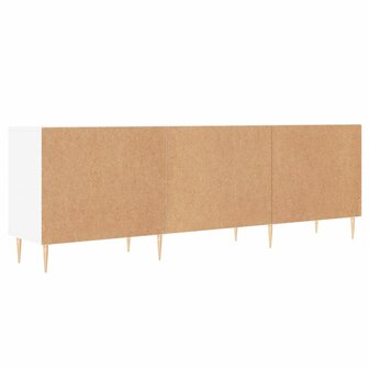 Tv-meubel 150x30x50 cm bewerkt hout wit 8