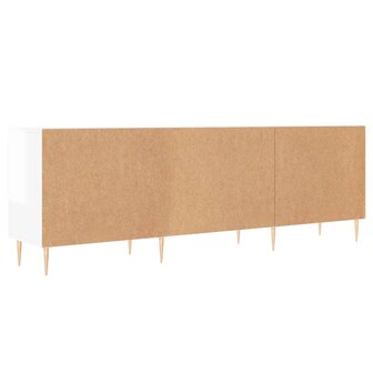 Tv-meubel 150x30x50 cm bewerkt hout hoogglans wit 8