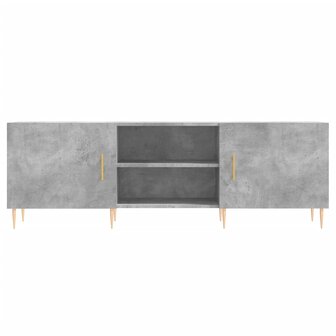 Tv-meubel 150x30x50 cm bewerkt hout betongrijs 5