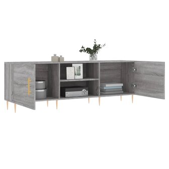 Tv-meubel 150x30x50 cm bewerkt hout grijs sonoma eikenkleurig 4