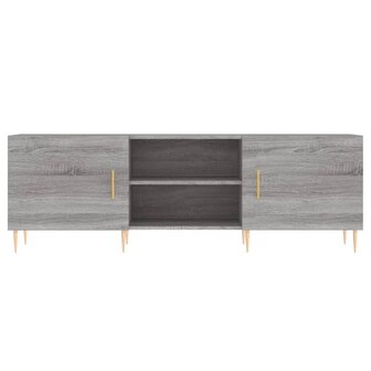 Tv-meubel 150x30x50 cm bewerkt hout grijs sonoma eikenkleurig 5