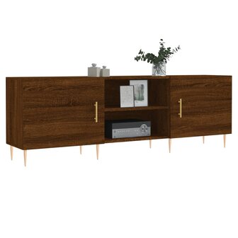 Tv-meubel 150x30x50 cm bewerkt hout bruin eikenkleur 3