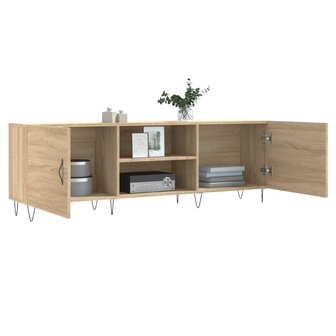 Tv-meubel 150x30x50 cm bewerkt hout sonoma eikenkleurig 4