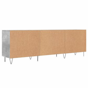 Tv-meubel 150x30x50 cm bewerkt hout betongrijs 8