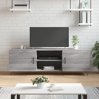 Tv-meubel 150x30x50 cm bewerkt hout grijs sonoma eikenkleurig 1