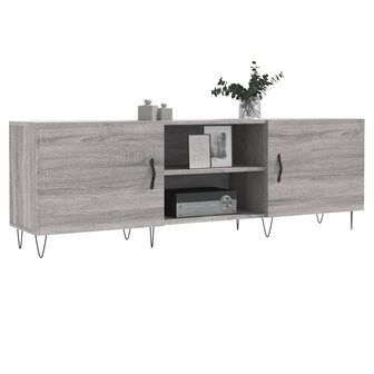 Tv-meubel 150x30x50 cm bewerkt hout grijs sonoma eikenkleurig 3