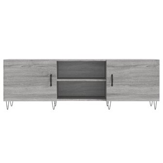 Tv-meubel 150x30x50 cm bewerkt hout grijs sonoma eikenkleurig 5