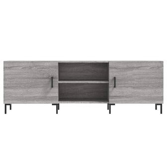 Tv-meubel 150x30x50 cm bewerkt hout grijs sonoma eikenkleurig 5