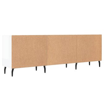 Tv-meubel 150x30x50 cm bewerkt hout hoogglans wit 8