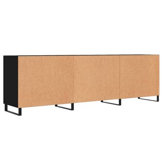 Tv-meubel 150x30x50 cm bewerkt hout zwart 8