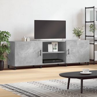 Tv-meubel 150x30x50 cm bewerkt hout betongrijs 1