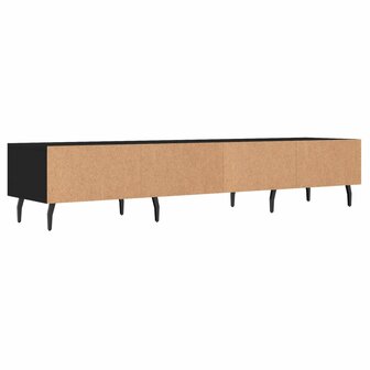 Tv-meubel 150x36x30 cm bewerkt hout zwart 8