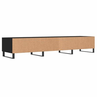 Tv-meubel 150x36x30 cm bewerkt hout zwart 8