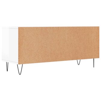 Tv-meubel 100x34,5x44,5 cm bewerkt hout hoogglans wit 8