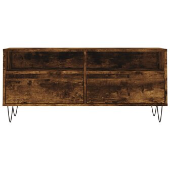 Tv-meubel 100x34,5x44,5 cm bewerkt hout gerookt eikenkleurig 5