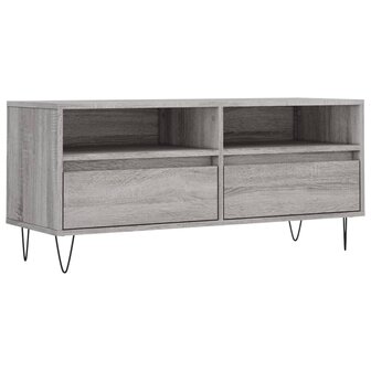 Tv-meubel 100x34,5x44,5 cm bewerkt hout grijs sonoma eikenkleur 2