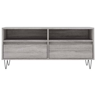 Tv-meubel 100x34,5x44,5 cm bewerkt hout grijs sonoma eikenkleur 5