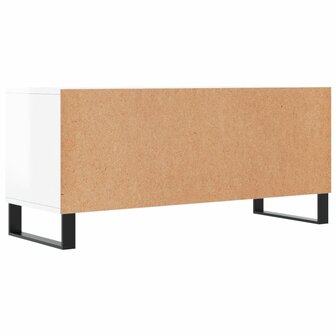 Tv-meubel 100x34,5x44,5 cm bewerkt hout hoogglans wit 8