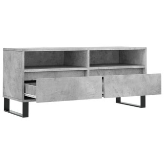 Tv-meubel 100x34,5x44,5 cm bewerkt hout betongrijs 6