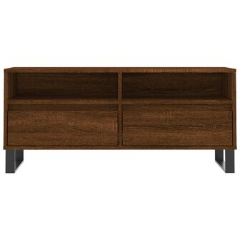 Tv-meubel 100x34,5x44,5 cm bewerkt hout bruin eikenkleur 5