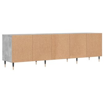 Tv-meubel 150x30x44,5 cm bewerkt hout betongrijs 8