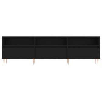 Tv-meubel 150x30x44,5 cm bewerkt hout zwart 5