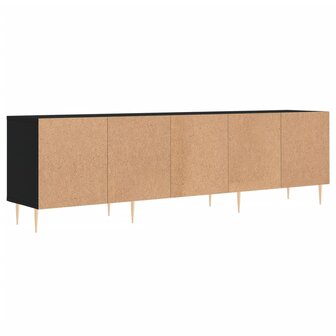 Tv-meubel 150x30x44,5 cm bewerkt hout zwart 8