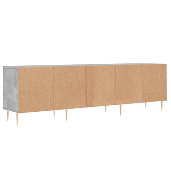 Tv-meubel 150x30x44,5 cm bewerkt hout betongrijs 8