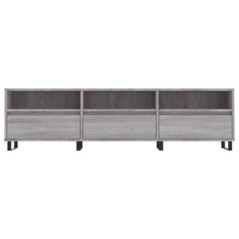 Tv-meubel 150x30x44,5 cm bewerkt hout grijs sonoma eikenkleurig 5