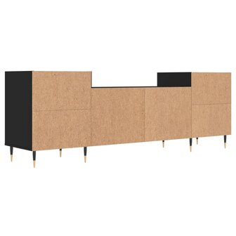 Tv-meubel 160x35x55 cm bewerkt hout zwart 8