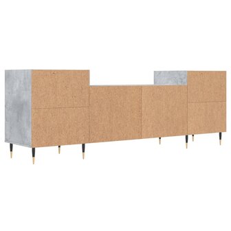 Tv-meubel 160x35x55 cm bewerkt hout betongrijs 8