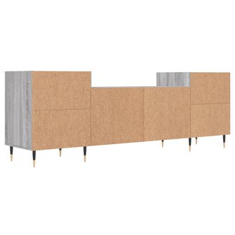 Tv-meubel 160x35x55 cm bewerkt hout grijs sonoma eikenkleurig 8