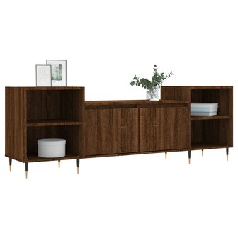 Tv-meubel 160x35x55 cm bewerkt hout bruin eikenkleur 3