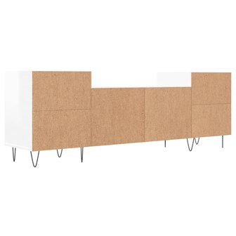 Tv-meubel 160x35x55 cm bewerkt hout hoogglans wit 8