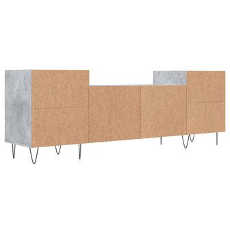 Tv-meubel 160x35x55 cm bewerkt hout betongrijs 8