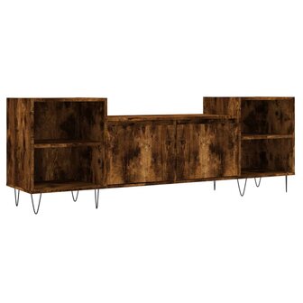 Tv-meubel 160x35x55 cm bewerkt hout gerookt eikenkleurig 2