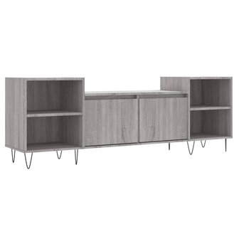 Tv-meubel 160x35x55 cm bewerkt hout grijs sonoma eikenkleurig 2