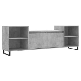 Tv-meubel 160x35x55 cm bewerkt hout betongrijs 2