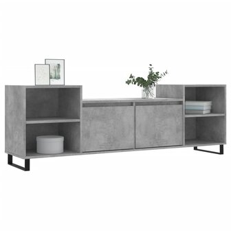 Tv-meubel 160x35x55 cm bewerkt hout betongrijs 3