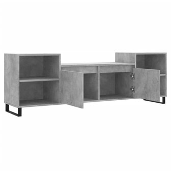 Tv-meubel 160x35x55 cm bewerkt hout betongrijs 6