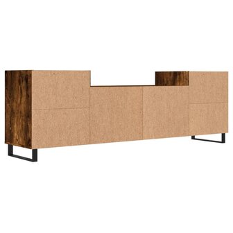 Tv-meubel 160x35x55 cm bewerkt hout gerookt eikenkleurig 8