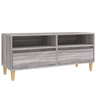 Tv-meubel 100x34,5x44,5 cm bewerkt hout grijs sonoma eikenkleur 2