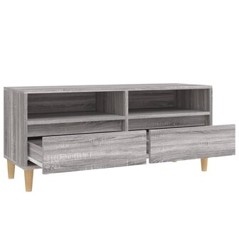 Tv-meubel 100x34,5x44,5 cm bewerkt hout grijs sonoma eikenkleur 8