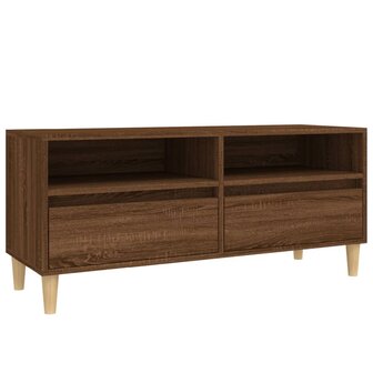 Tv-meubel 100x34,5x44,5 cm bewerkt hout bruin eikenkleur 2