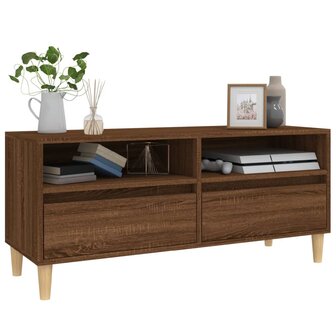 Tv-meubel 100x34,5x44,5 cm bewerkt hout bruin eikenkleur 4