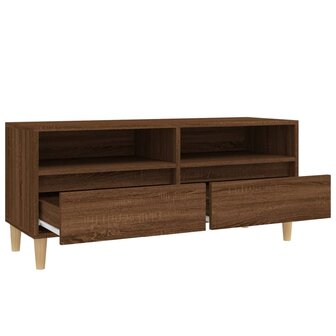 Tv-meubel 100x34,5x44,5 cm bewerkt hout bruin eikenkleur 8