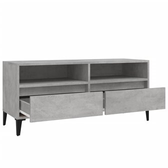 Tv-meubel 100x34,5x44,5 cm bewerkt hout betongrijs 8