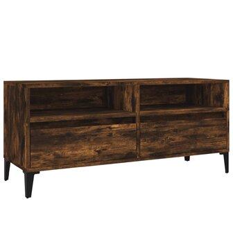 Tv-meubel 100x34,5x44,5 cm bewerkt hout gerookt eikenkleurig 2