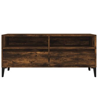 Tv-meubel 100x34,5x44,5 cm bewerkt hout gerookt eikenkleurig 6